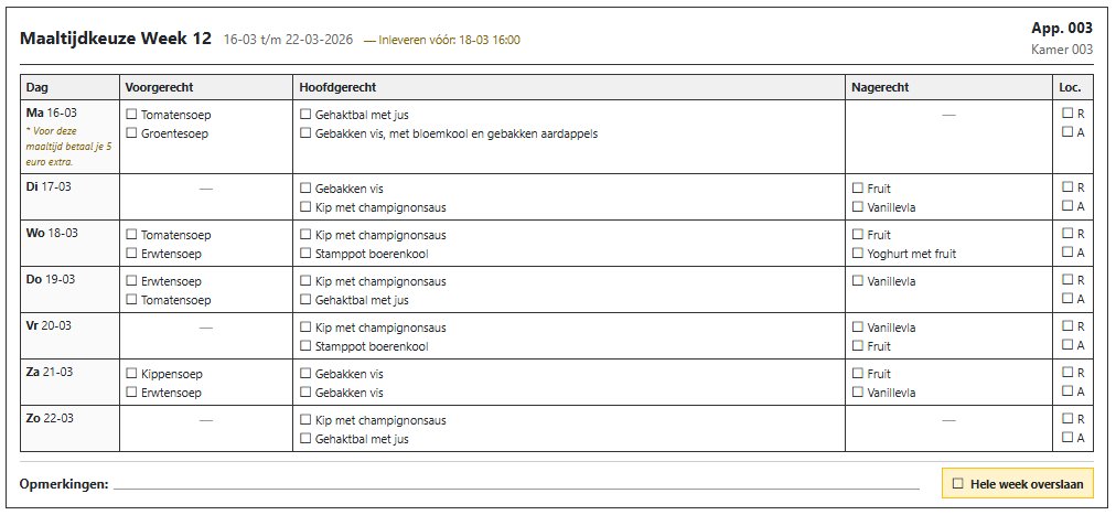 Printbaar keuzeformulier